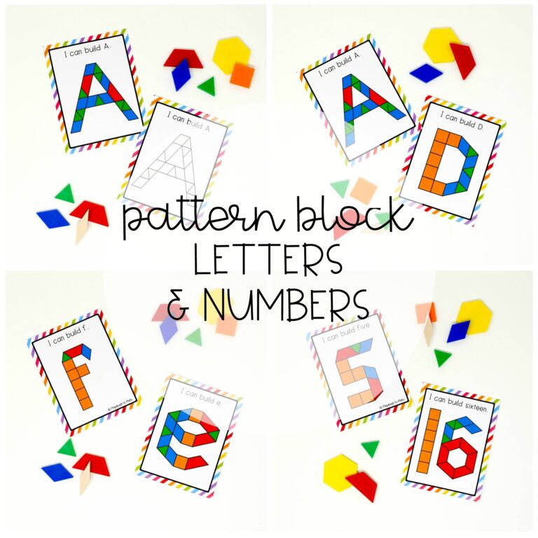 Pattern Block Letters & Numbers