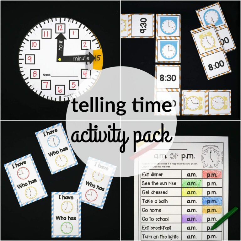 Telling Time Activity Pack