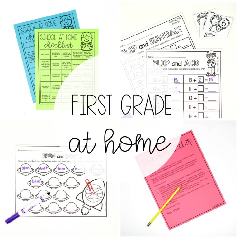 First Grade at Home – Distance Learning #1