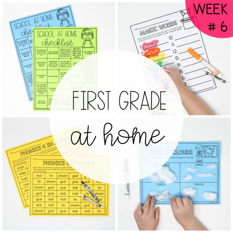 First Grade at Home – Distance Learning #6