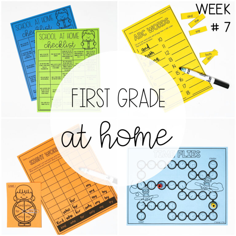 First Grade at Home – Distance Learning #7