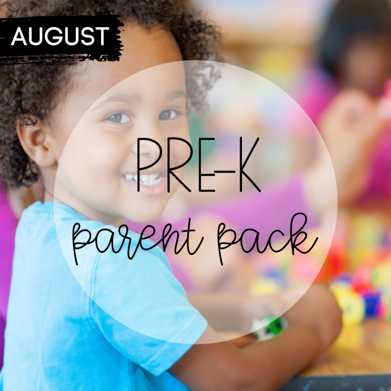 August Pre-K Parent Pack