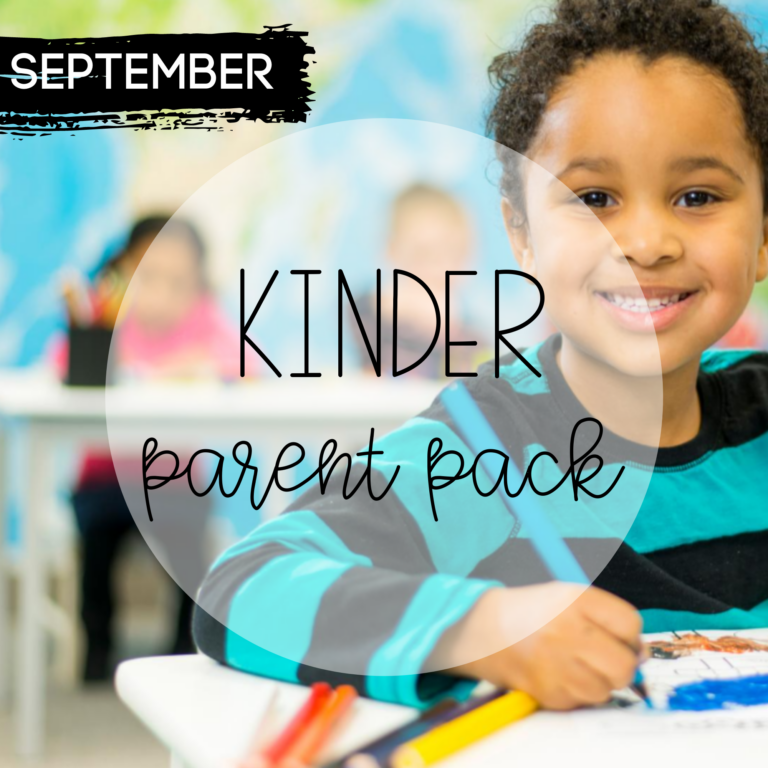 September Kindergarten Parent Pack