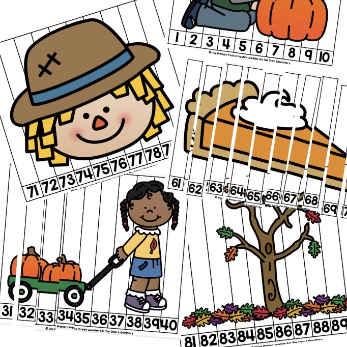 Fall Number Puzzles 1-100