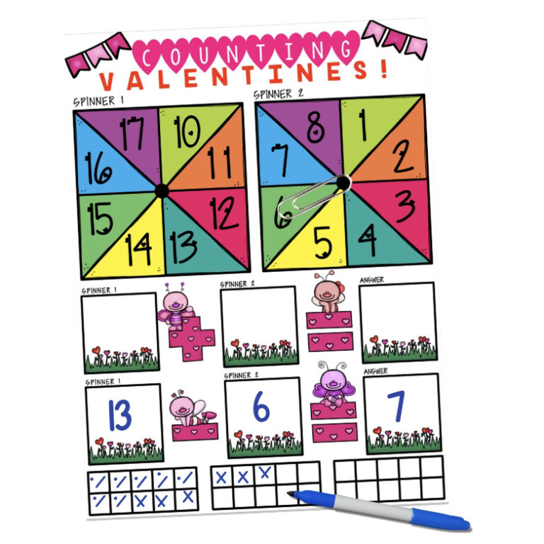 Valentine’s Addition and Subtraction Game