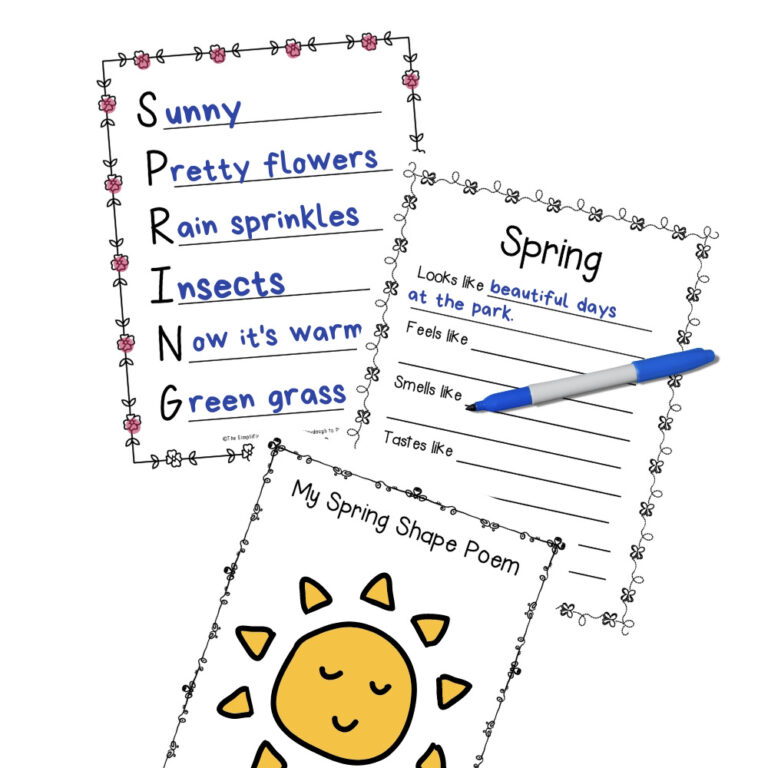 Spring Poetry Pages