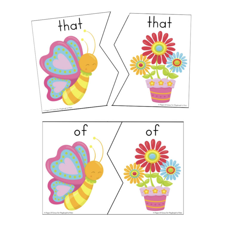 Spring Sight Word Puzzles