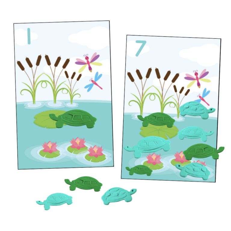 Pond Counting Mats: Numbers 1-10