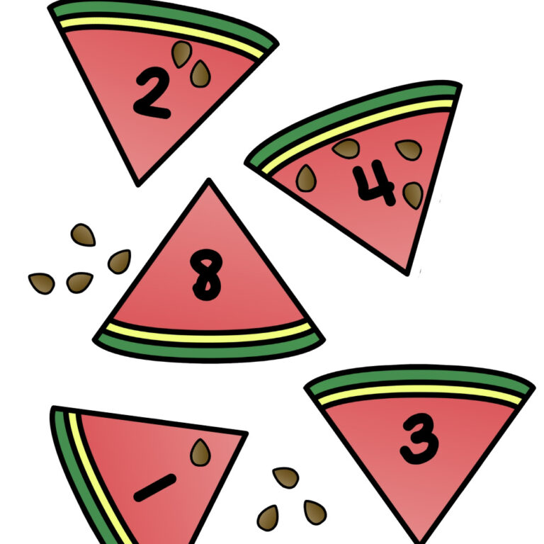 Watermelon Counting Cards