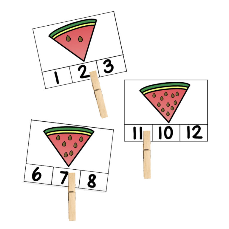 Watermelon Seed Count and Clip Cards