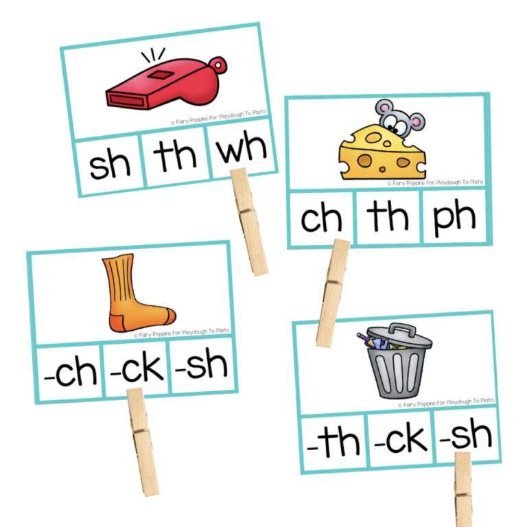 Digraph Clip Cards
