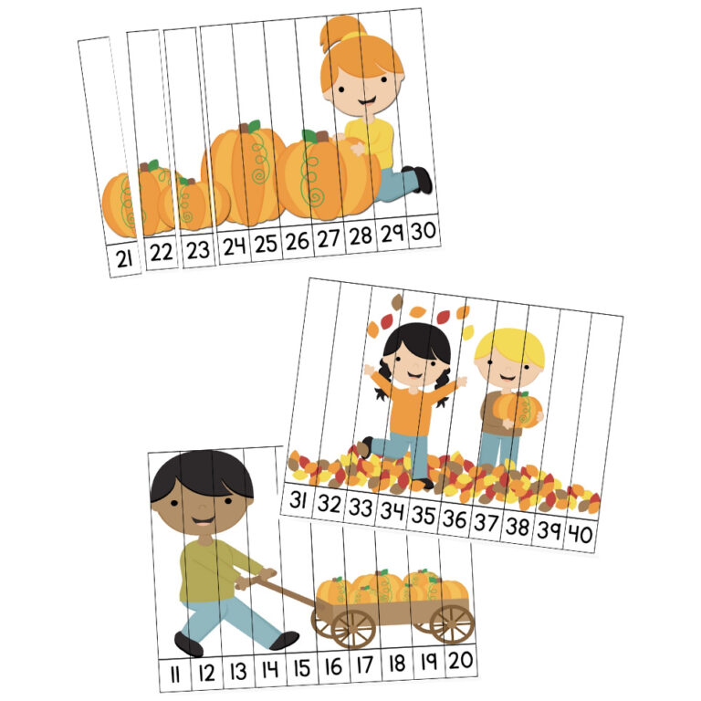 Pumpkin Puzzles Numbers 1-40