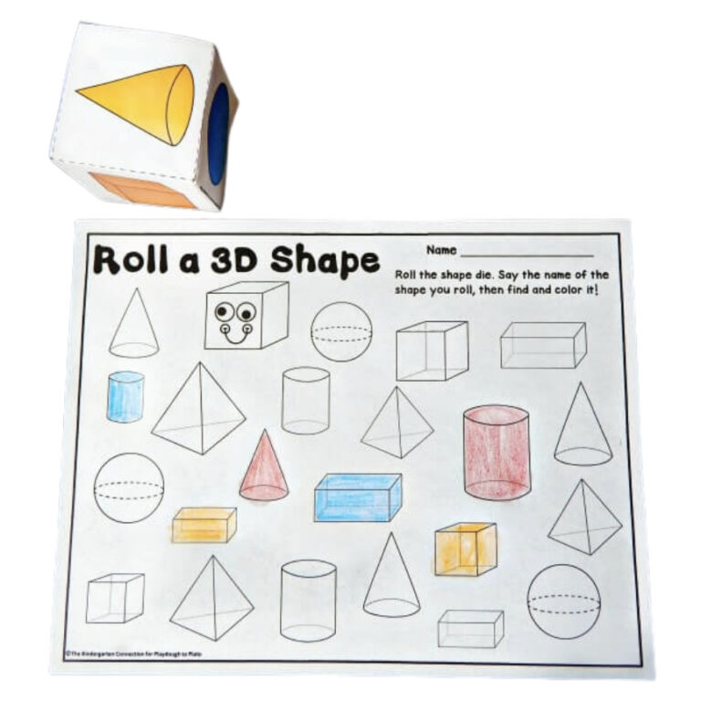 Roll and Color 3D Shapes