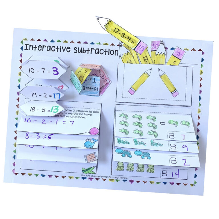 Subtraction within 20 Interactive Notebook