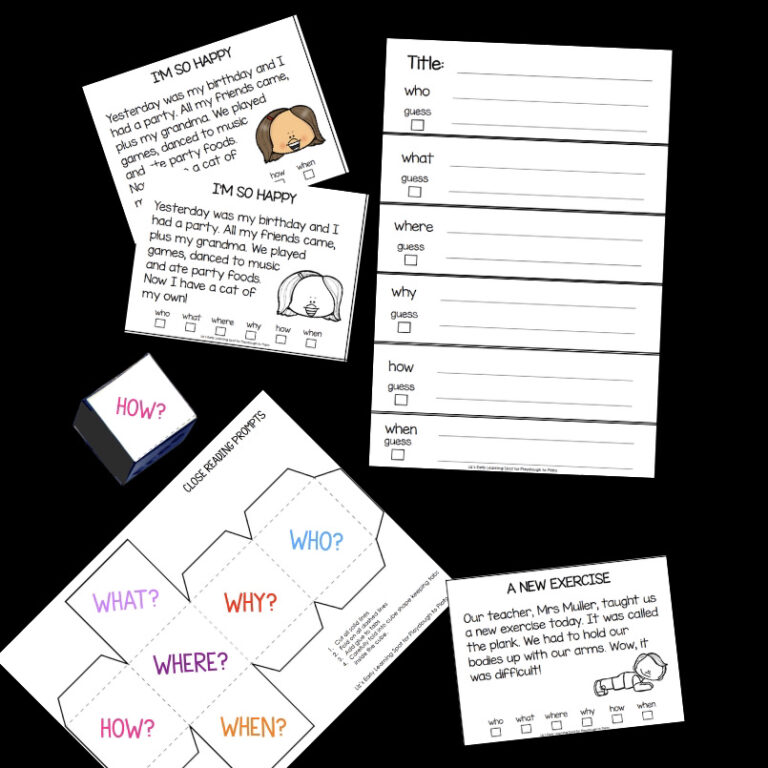 Close Reading Activity Cards