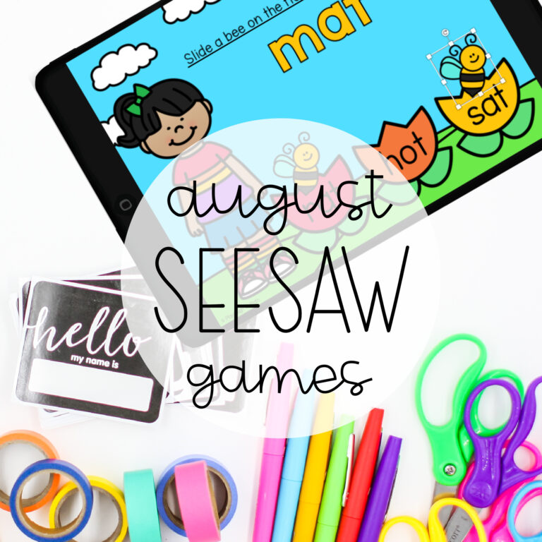 August Seesaw Games