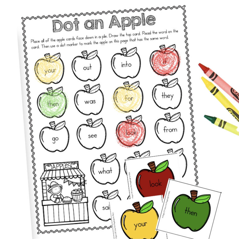 Apple Sight Word Game