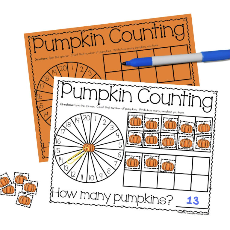 Pumpkin Counting Mat