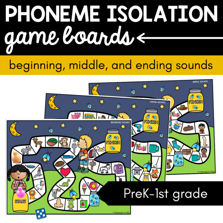 Phoneme Isolation Game Boards