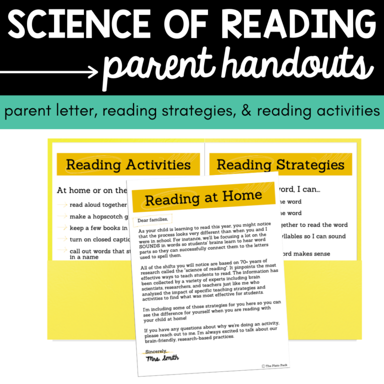Science of Reading Parent Handouts