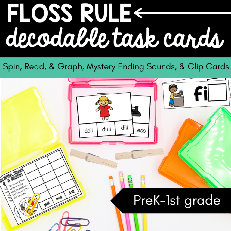 Floss Rule Decodable Task Cards