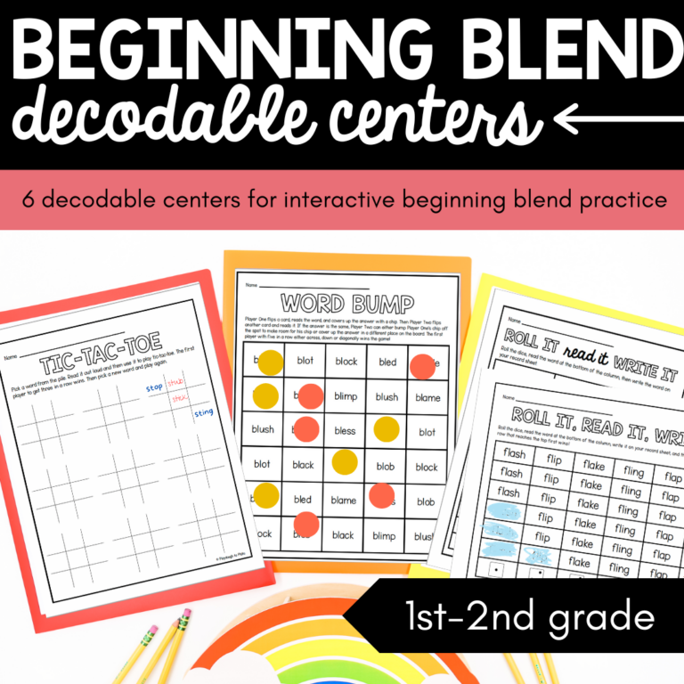 Decodable Beginning Blend Centers