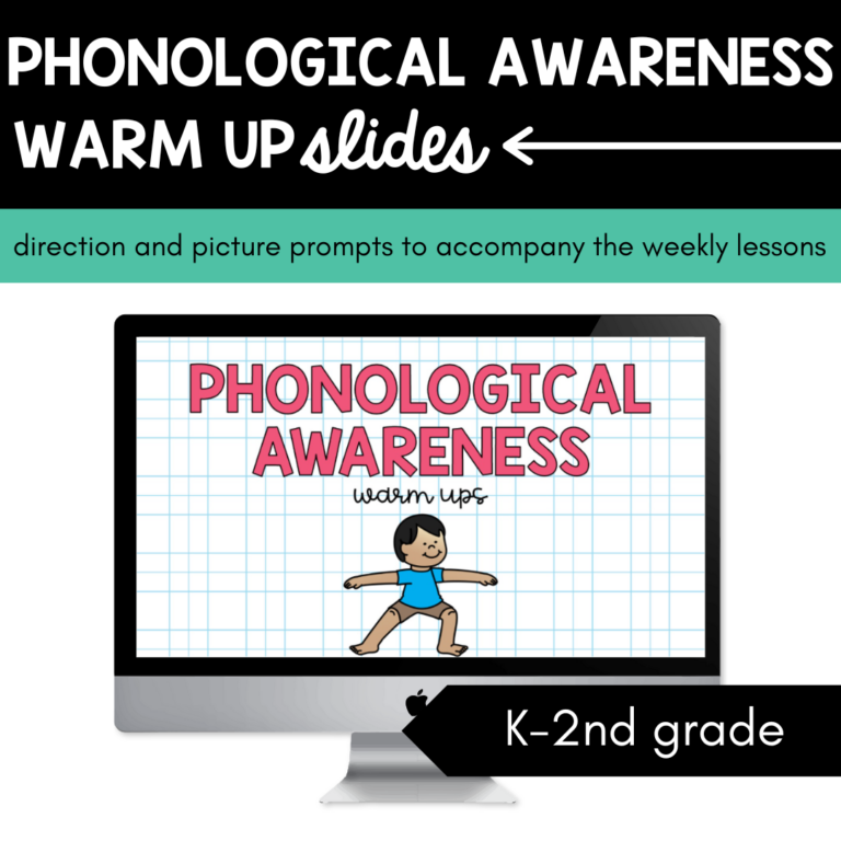 Phonological Awareness Warm Ups Slides