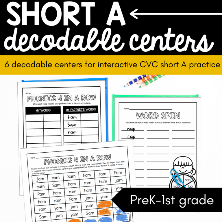Decodable Short A Centers