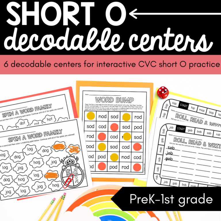 Decodable Short O Centers