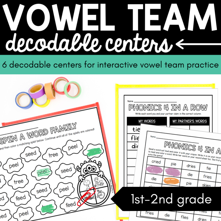Decodable Vowel Team Centers