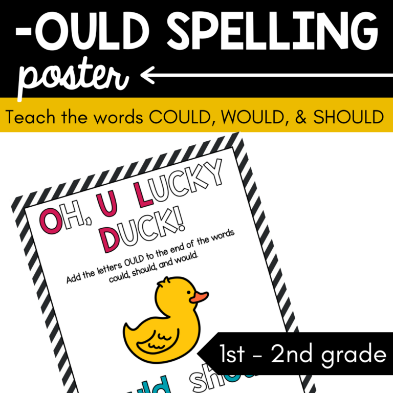 -OULD Spelling Pattern Poster