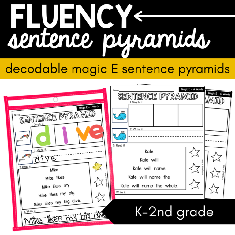 Magic E Sentence Pyramids