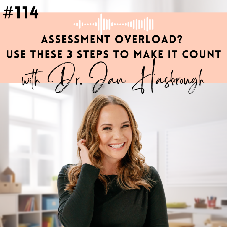 #114: Assessment Overload? Use These 3 Steps to Make It Count with Dr. Jan Hasbrough