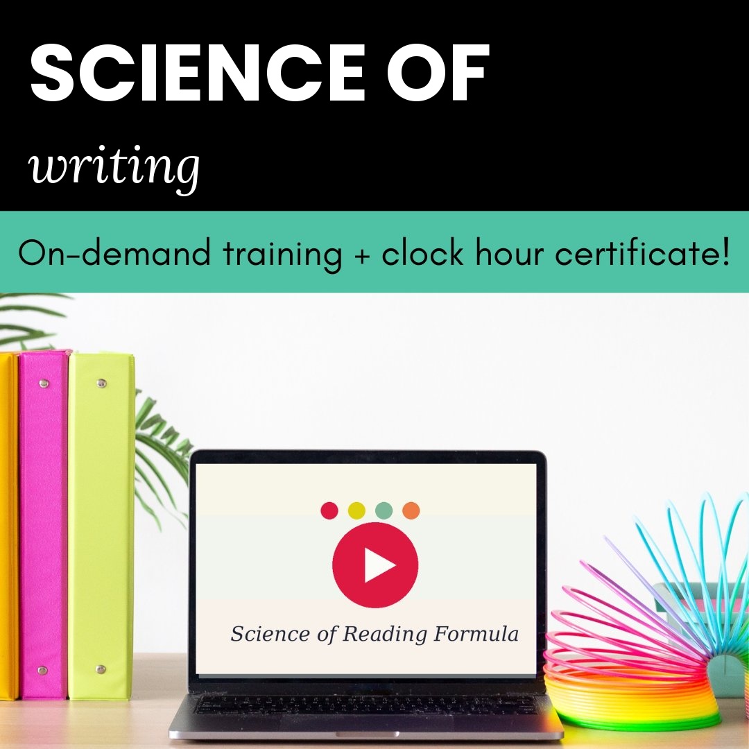 Science of Writing - Science of Reading Formula