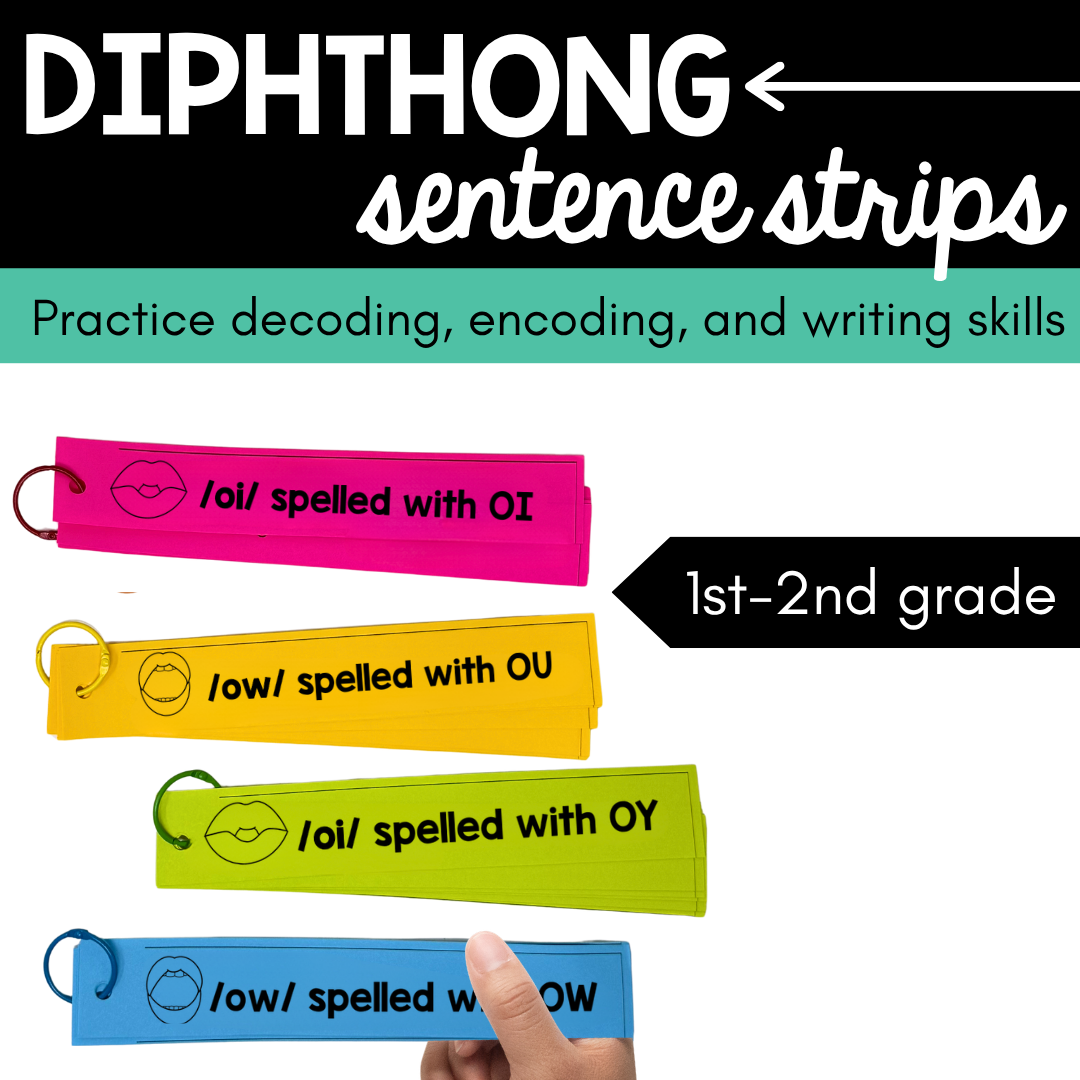 Diphthong Sentence Strips - Science of Reading Formula