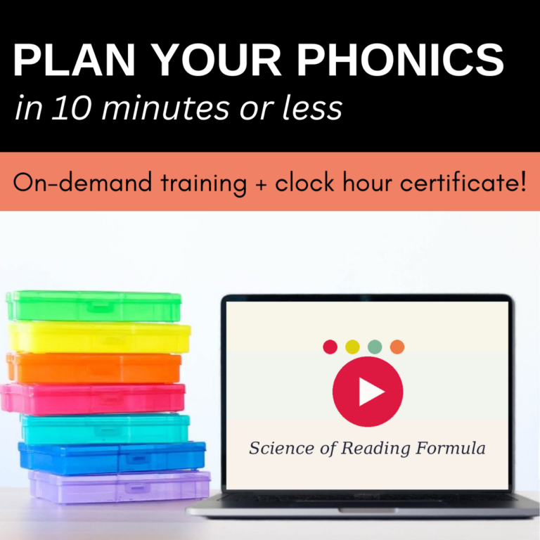Plan Your Phonics in 10 Minutes or Less