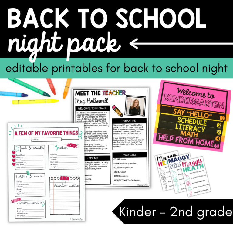 Back To School Night Pack