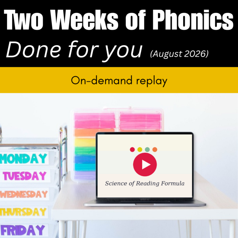 Two Weeks of Phonics – Done For You! (August 2026 Replay)