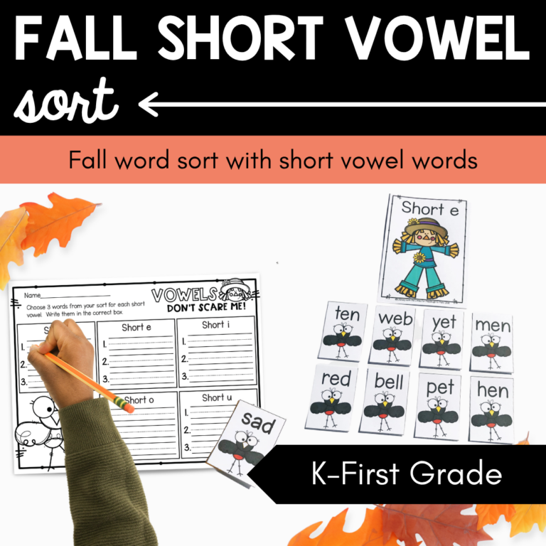 Fall Short Vowel Sort